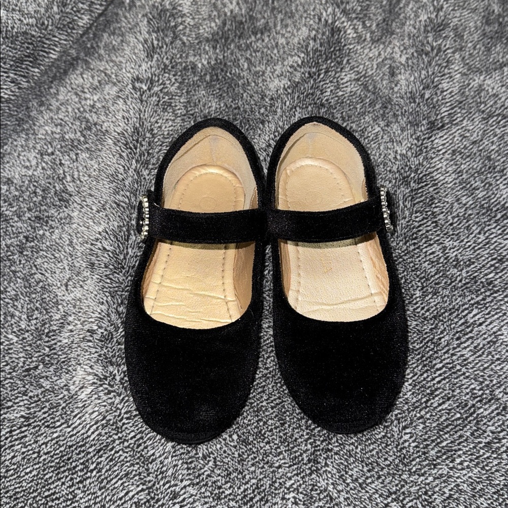 Amazon Black Velvet Mary Jane Flats